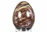 Colorful, Polished Petrified Wood Egg - Madagascar #245368-1